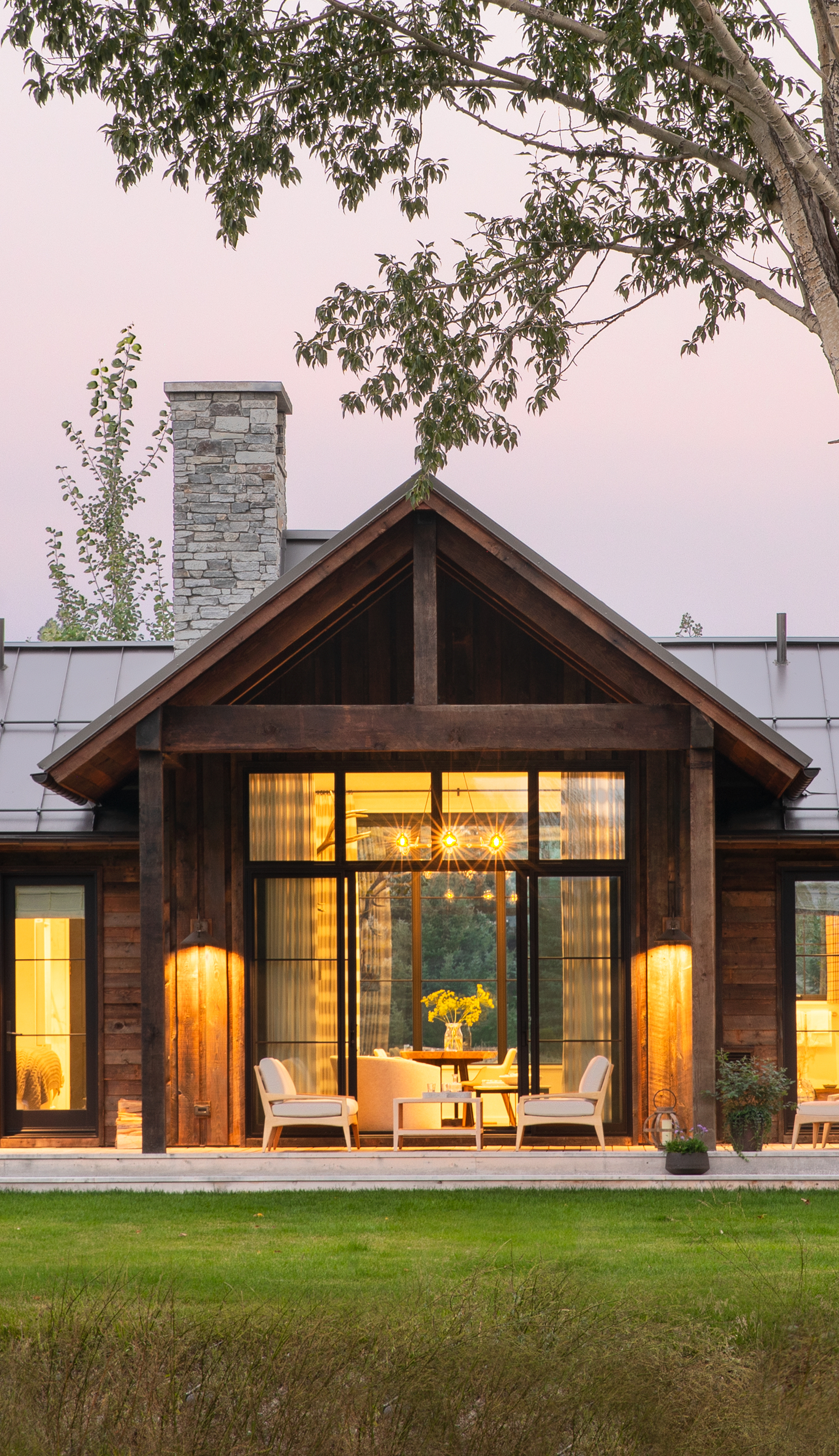 Snake River Cabin at Sunset